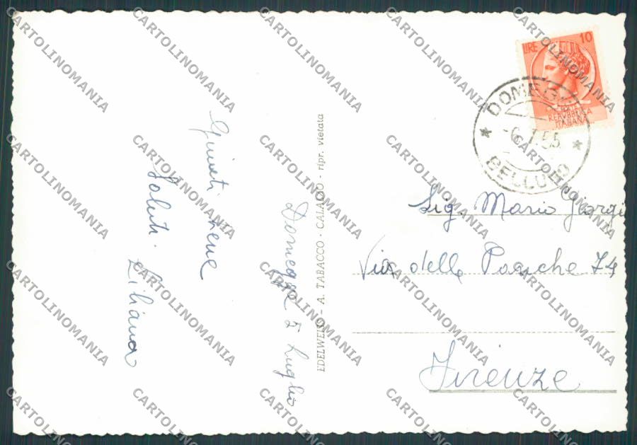 Belluno Domegge Panorama foto FG cartolina BB9363 – retro