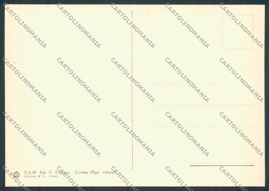 Belluno Passo Falzarego FG cartolina BB9374 – retro