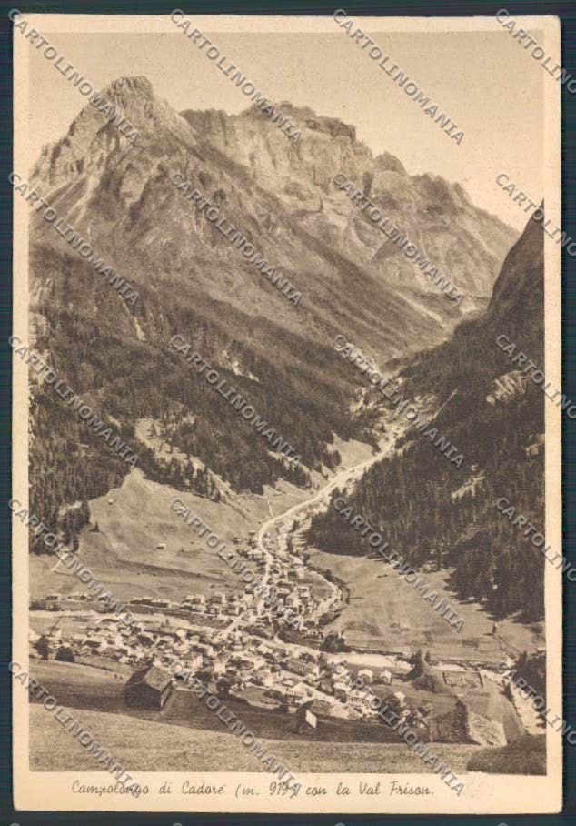 Belluno Campolongo PIEGHINA ABRASA FG cartolina BB9375 – fronte