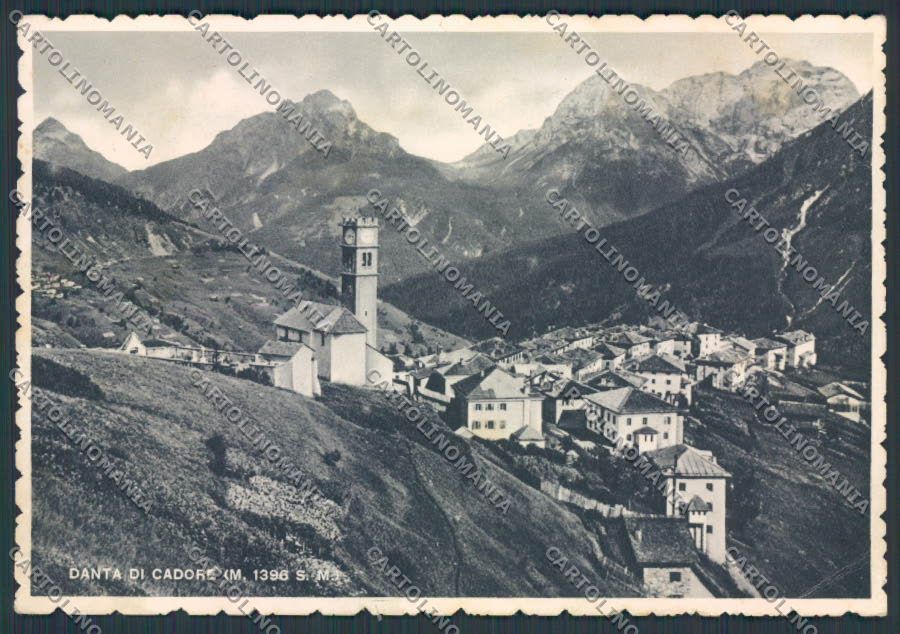 Belluno Danta di Cadore PIEGHINA FG cartolina BB9389 – fronte
