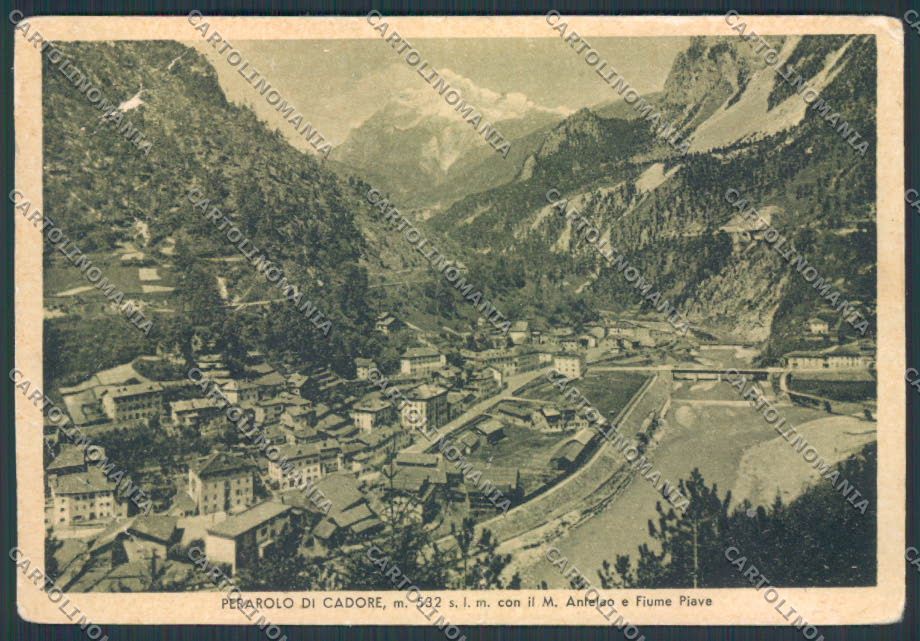 Belluno Perarolo PIEGHE ABRASA FG cartolina BB9392 – fronte