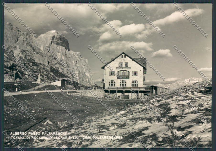 Belluno Passo Falzarego Albergo foto FG cartolina BB9405 – fronte