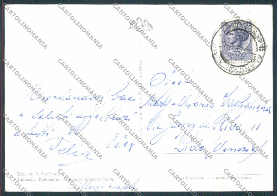 Belluno Alano di Piave foto FG cartolina BB9424 – retro