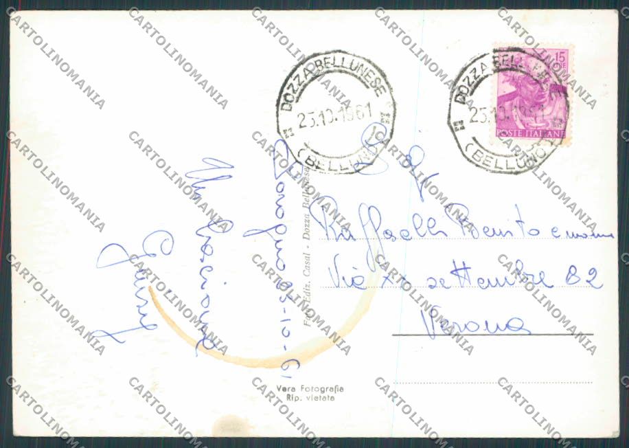 Belluno ZoldanoMACCHIE  foto FG cartolina BB9437 – retro