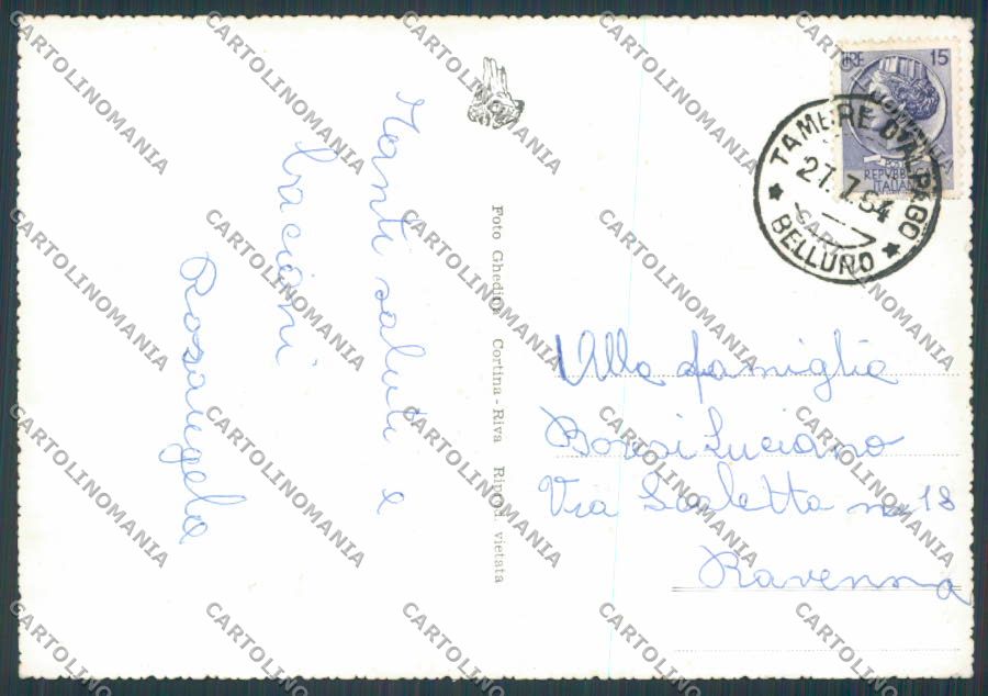 Belluno Tambre Alpago Viale Marconi foto FG cartolina BB9444 – retro