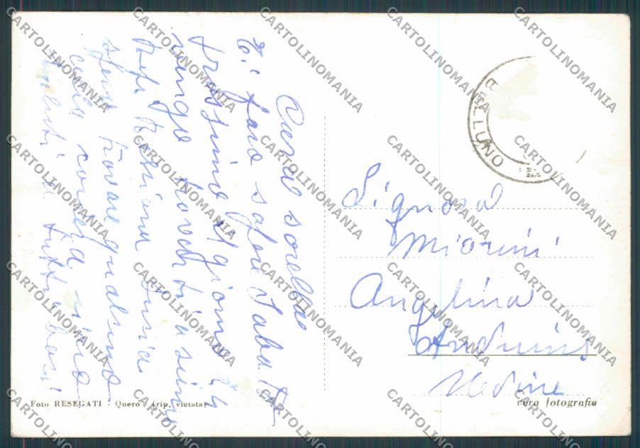 Belluno Quero Panorama STRAPPINO foto FG cartolina BB9447 – retro