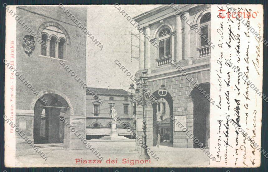 Treviso Città Piazza dei Signori PIEGHINA cartolina BB9452 – fronte