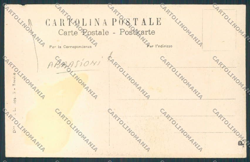 Treviso Città Piazzetta Indipendenza ABRASA cartolina BB9454 – retro