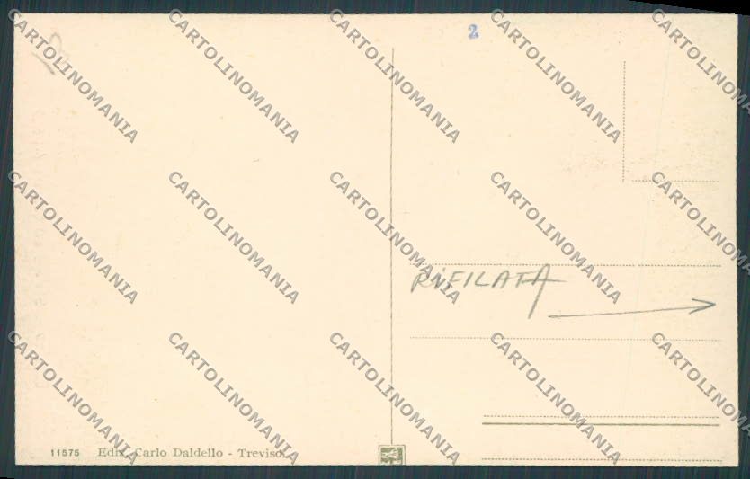 Treviso Città Scalone Palazzo RIFILATA cartolina BB9463 – retro