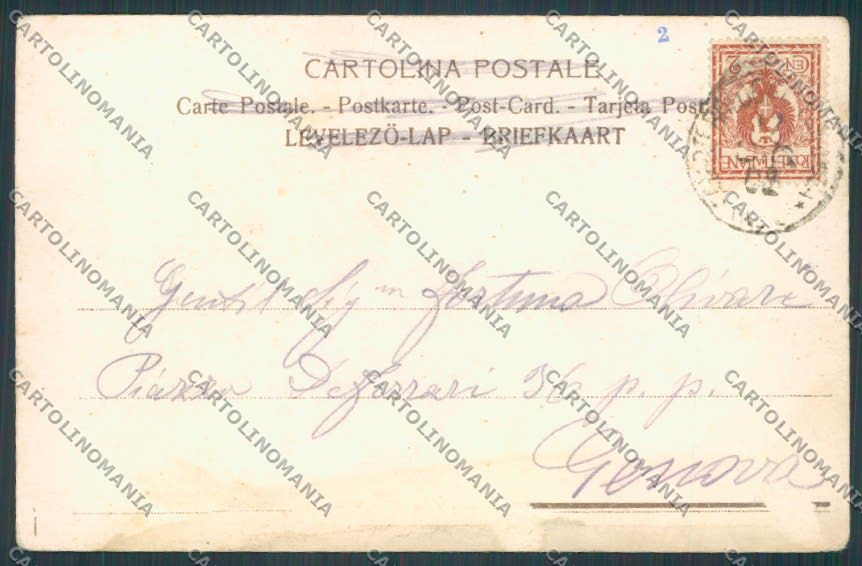Treviso Città Riviera Regina Margherita Macchia cartolina BB9473 – retro