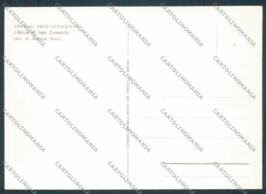 Treviso Città Chiesa San Teonisto FG cartolina BB9480 – retro
