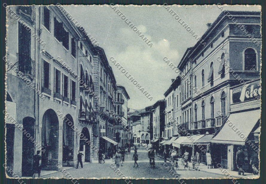 Treviso Città Via Vittorio Emanuele PIEGHE FG cartolina BB9491 – fronte