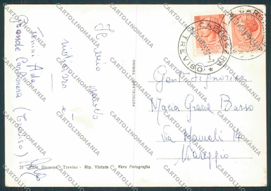 Treviso Città Via Santa Margherita foto FG cartolina BB9500 – retro