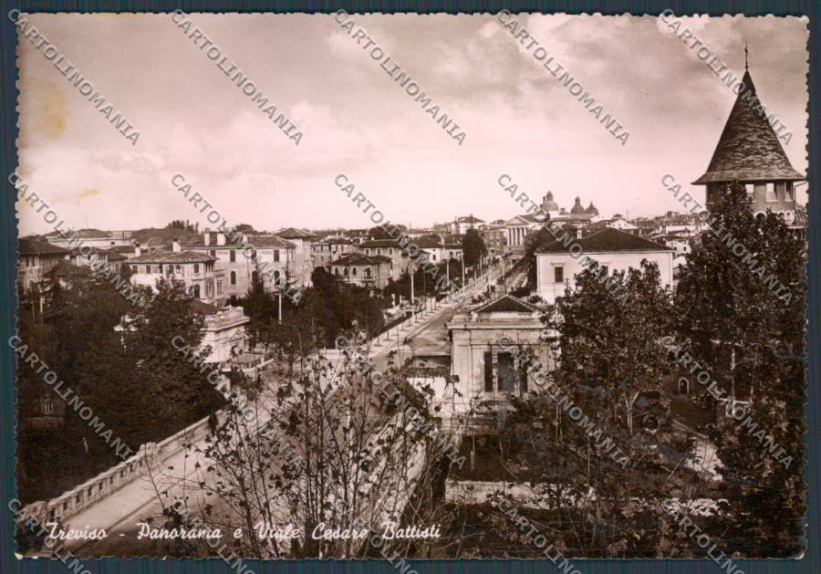 Treviso Città Viale Cesare Battisti foto FG cartolina BB9507 – fronte