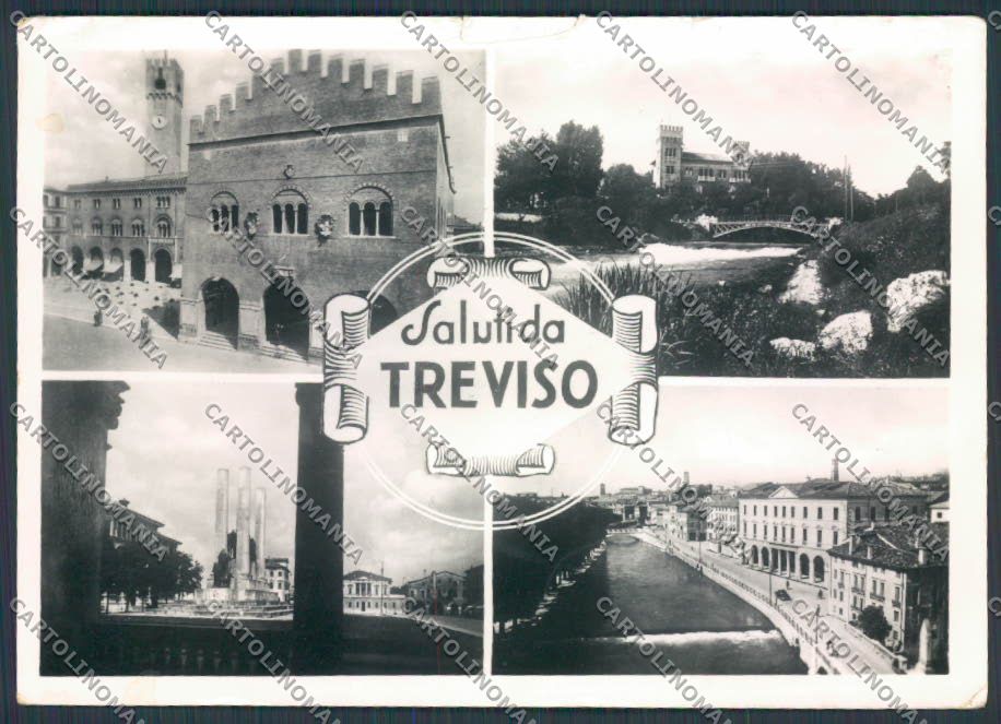 Treviso Città Saluti da STRAPPI PIEGHE foto FG cartolina BB9509 – fronte