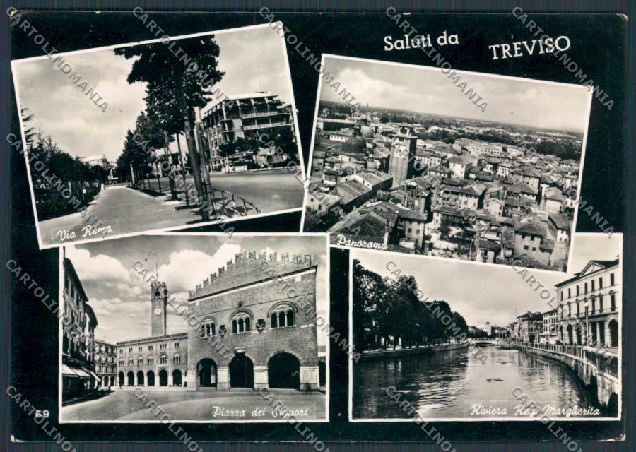 Treviso Città Vedutine Saluti da foto FG cartolina BB9511 – fronte
