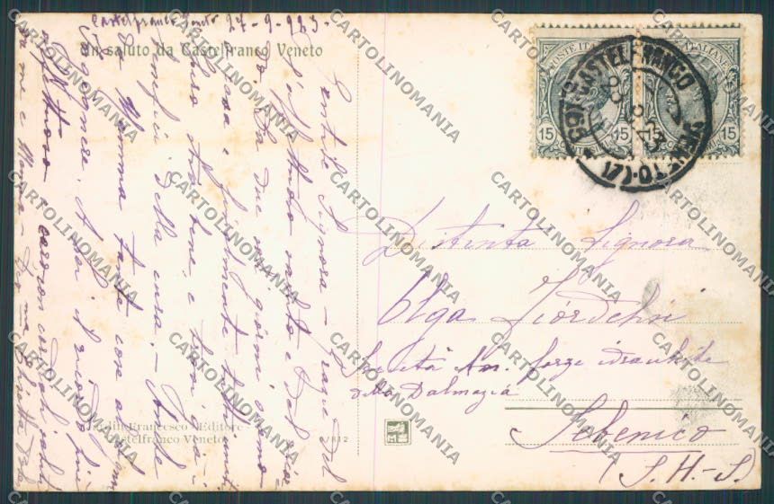 Treviso Castelfranco Veneto Corso Vittorio Emanuele cartolina BB9516 – retro