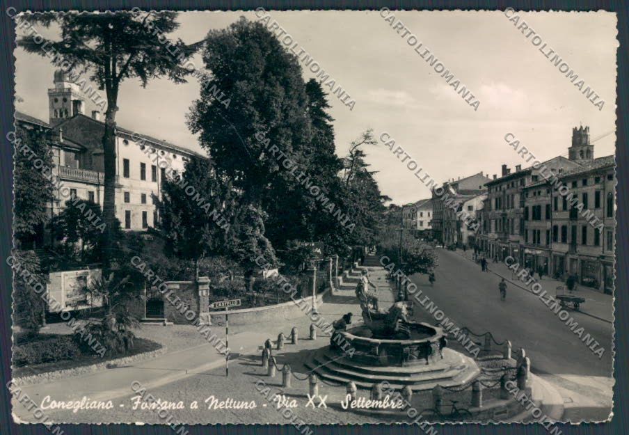 Treviso Conegliano Via XX Settembre PIEGHE foto FG cartolina BB9536 – fronte