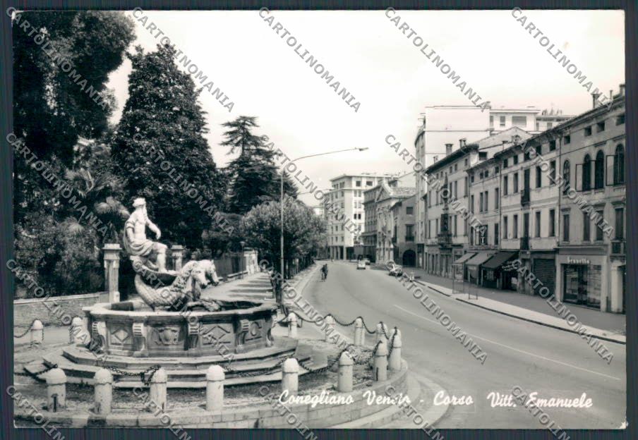 Treviso Conegliano Corso Vittorio Emanuele PIEGHINE foto FG cartolina BB9538 – fronte
