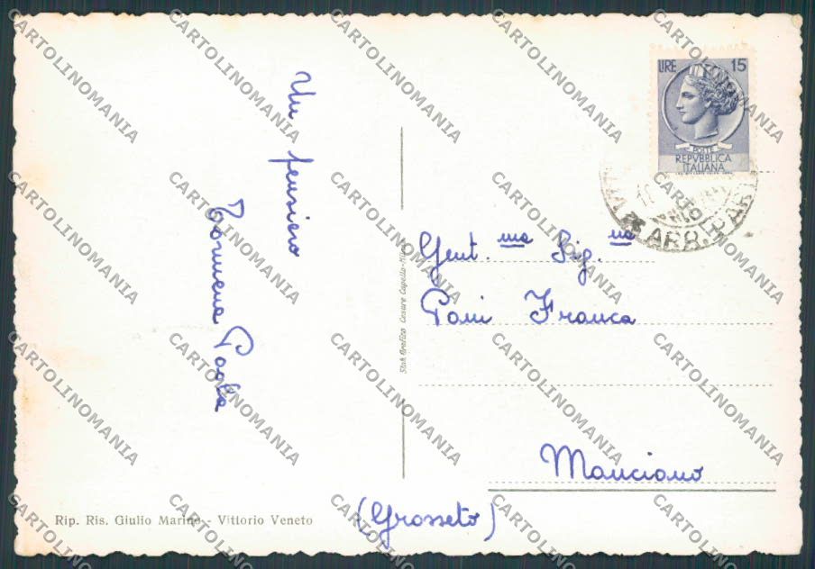 Treviso Vittorio Veneto Piazza del Popolo FG cartolina BB9561 – retro