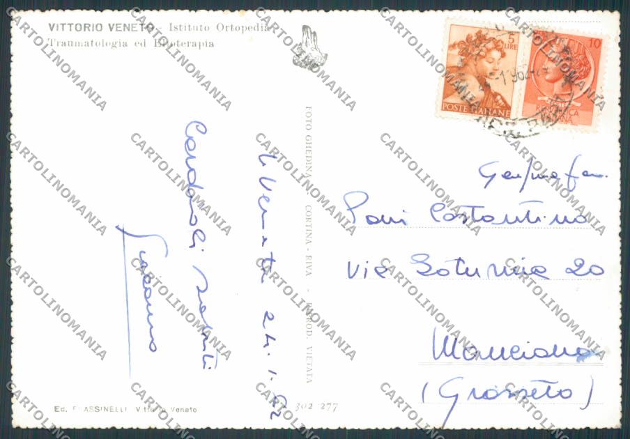 Treviso Vittorio Veneto Istituto Ortopedia Elioterapia foto FG cartolina BB9571 – retro
