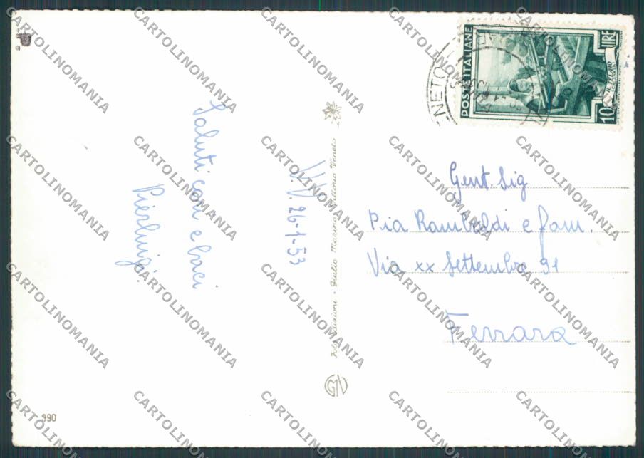 Treviso Vittorio Veneto Giardini Pubblici Bar foto FG cartolina BB9583 – retro