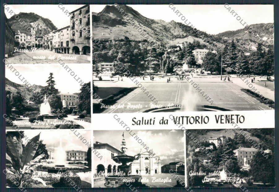 Treviso Vittorio Veneto Vedutine Saluti foto FG cartolina BB9591 – fronte
