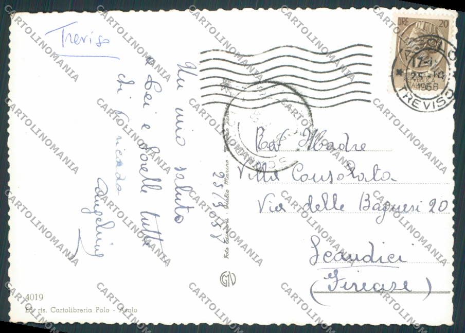 Treviso Asolo Vedutine foto FG cartolina BB9627 – retro