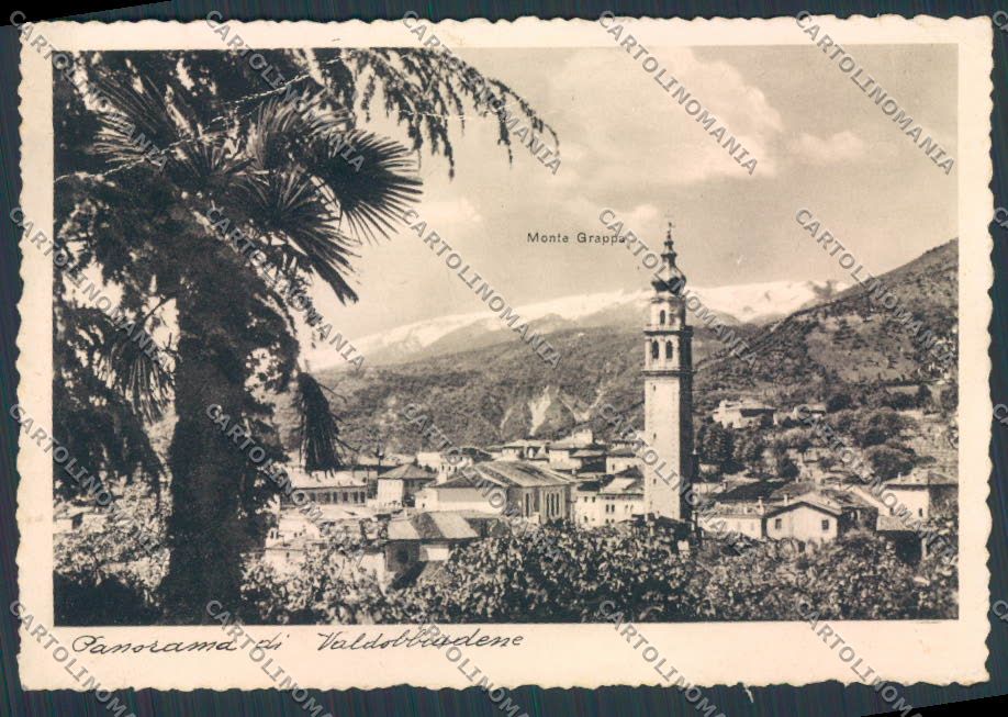Treviso Valdobbiadene Panorama PIEGHE FG cartolina BB9630 – fronte