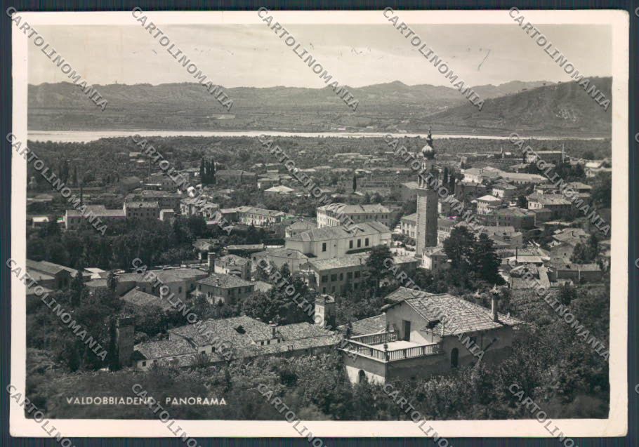 Treviso Valdobbiadene Panorama PIEGHE foto FG cartolina BB9638 – fronte