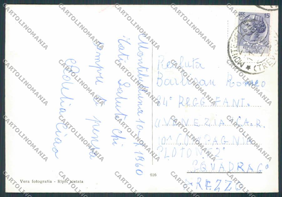 Treviso Montebelluna Panorama foto FG cartolina BB9659 – retro