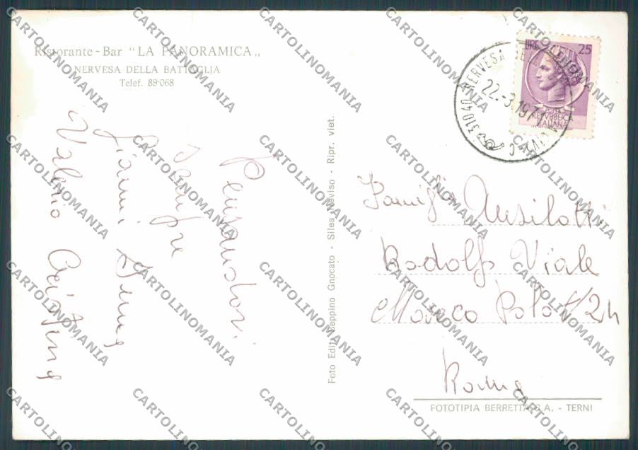 Treviso Nervesa della Battaglia Baracca foto FG cartolina BB9671 – retro