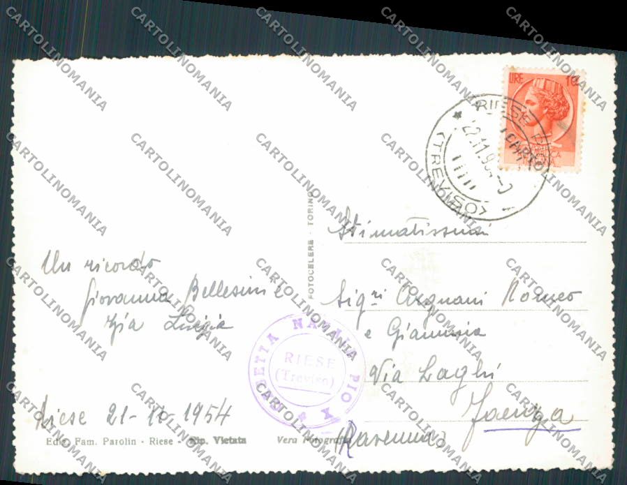 Treviso Riese Saluti da foto FG cartolina BB9724 – retro