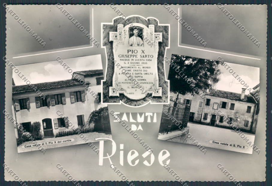 Treviso Riese Saluti da foto FG cartolina BB9725 – fronte