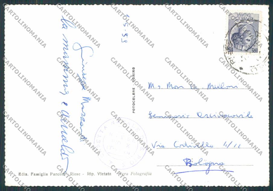 Treviso Riese Saluti da foto FG cartolina BB9725 – retro