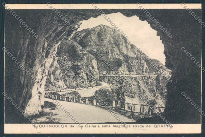 Treviso Cornosega Strada del Grappa RIFILATA cartolina BB9731 – fronte