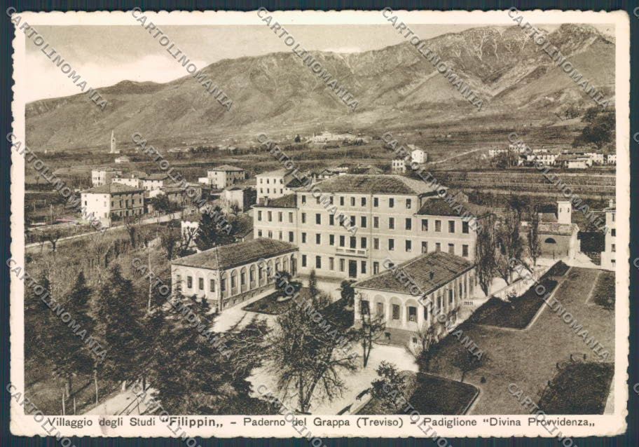 Treviso Paderno del Grappa Villaggio Studi Filippin PIEGHINE FG cartolina BB9733 – fronte