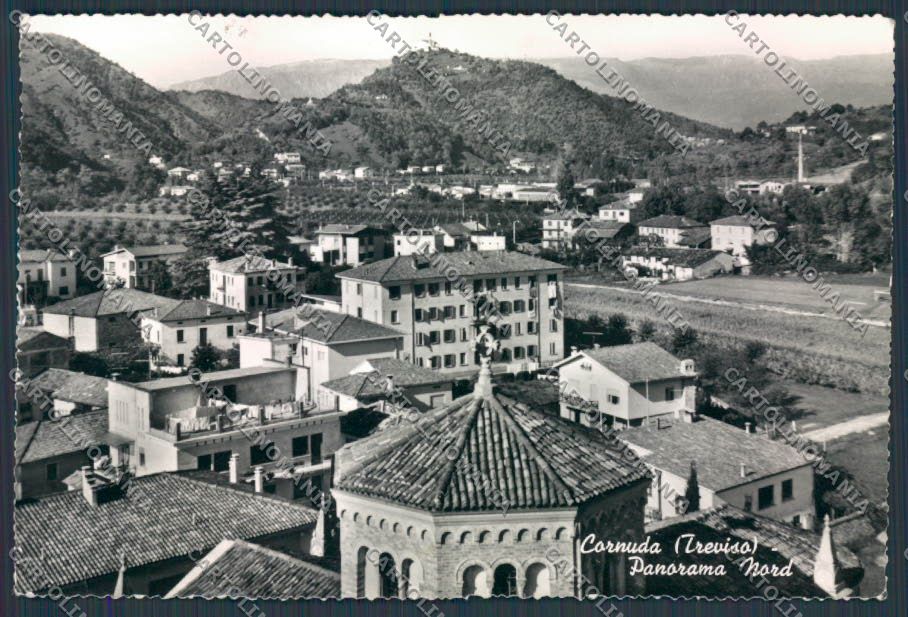 Treviso Cornuda Panorama foto FG cartolina BB9750 – fronte