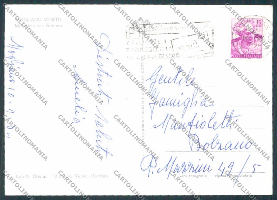 Treviso Mogliano Veneto Municipio foto FG cartolina BB9756 – retro