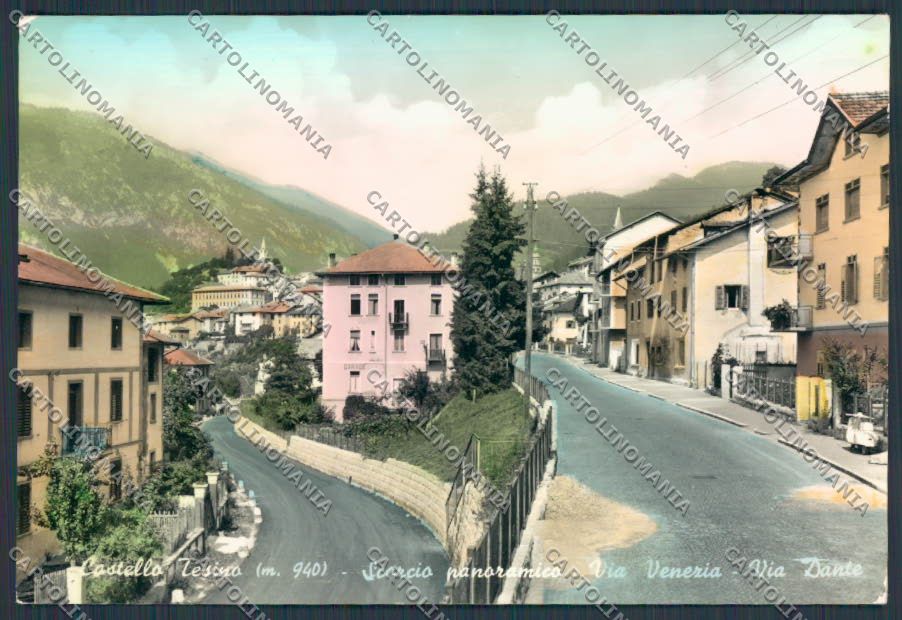 Treviso Castello Tesino Via Venezia Vespa foto FG cartolina BB9764 – fronte