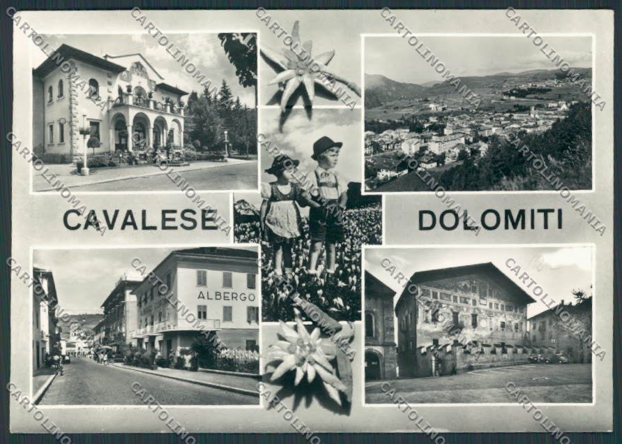 Trento Cavalese Vedutine foto FG cartolina BB9813 – fronte