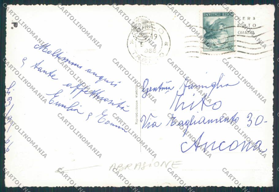 Trento Arco Castello Sarca ABRASA foto FG cartolina BB9832 – retro