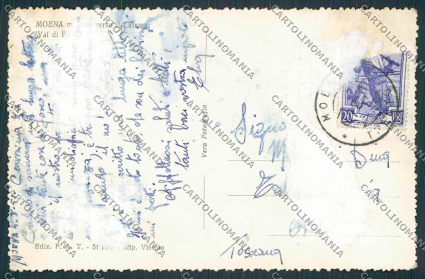 Trento Moena ABRASA foto cartolina BB9833 – retro