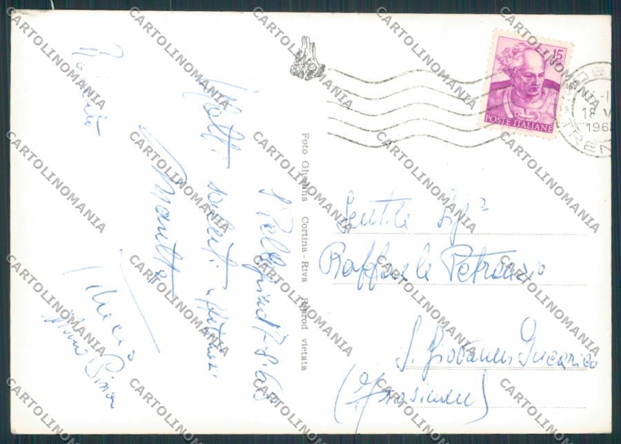 Trento Moena Valle San Pellegrino foto FG cartolina BB9842 – retro