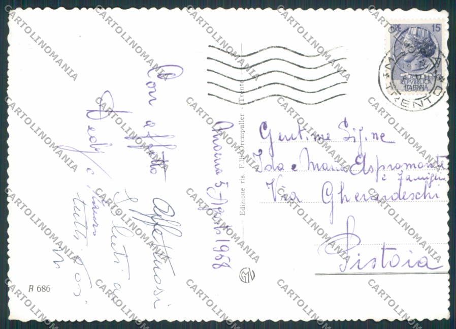 Trento Moena Saluti da foto FG cartolina BB9845 – retro