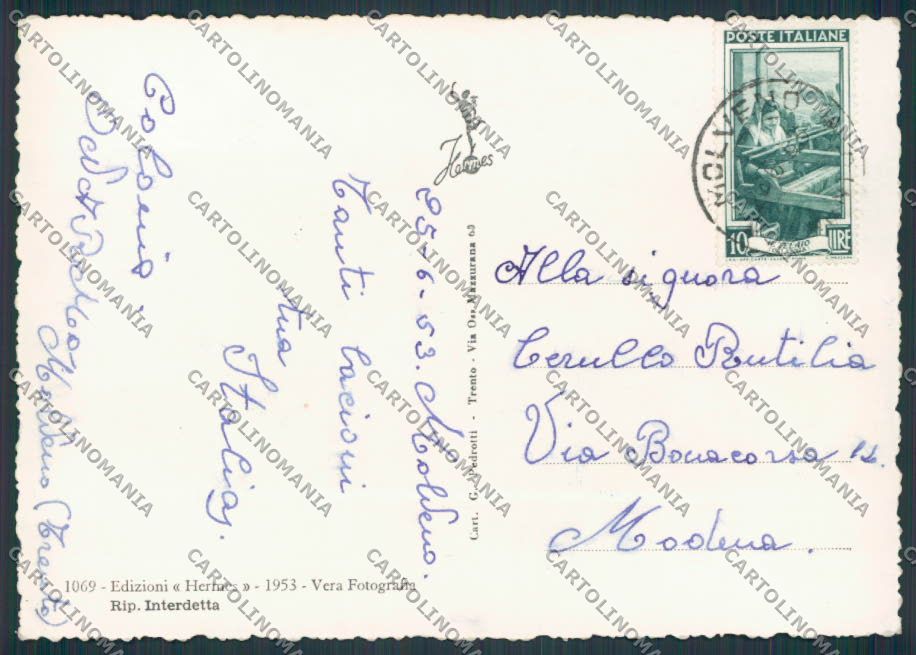Trento Molveno Saluti da foto FG cartolina BB9855 – retro