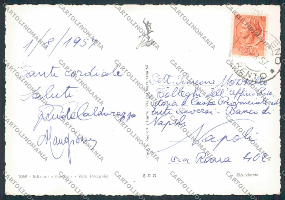 Trento Molveno Saluti da foto FG cartolina BB9856 – retro