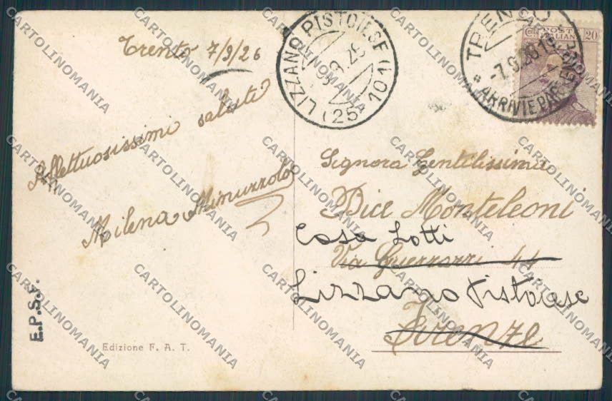 Trento Città Castello Buon Consiglio cartolina BB9860 – retro