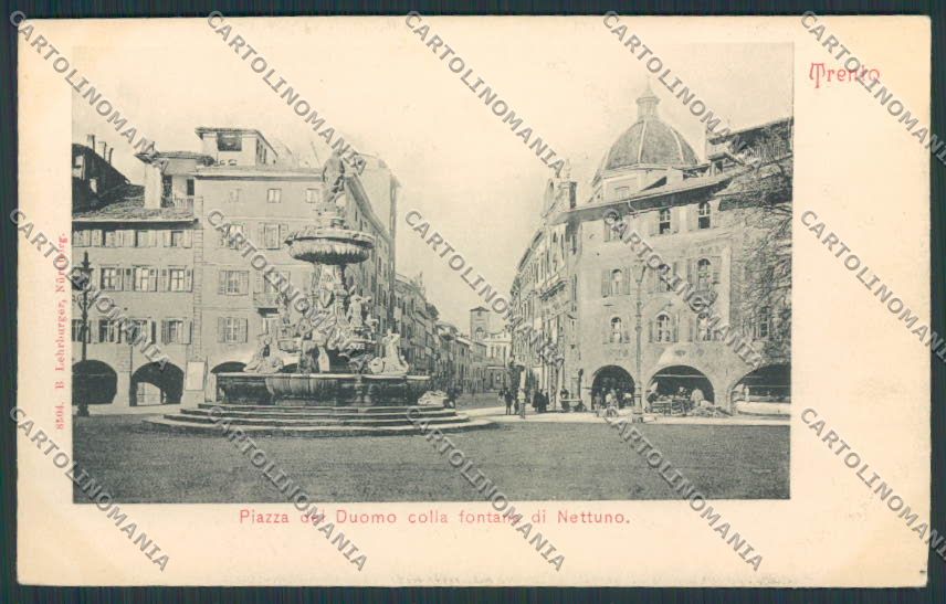 Trento Città Fontana Nettuno cartolina BB9862 – fronte