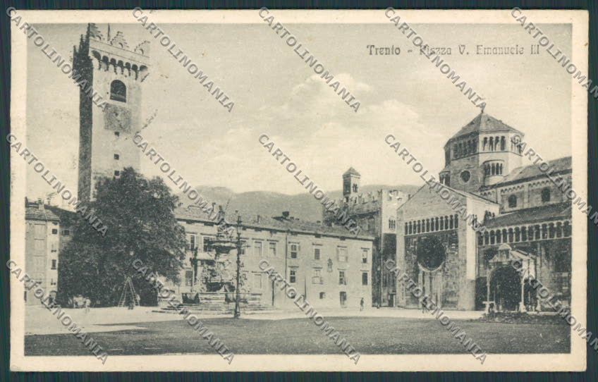 Trento Città Piazza Vittorio Emanuele III cartolina BB9867 – fronte